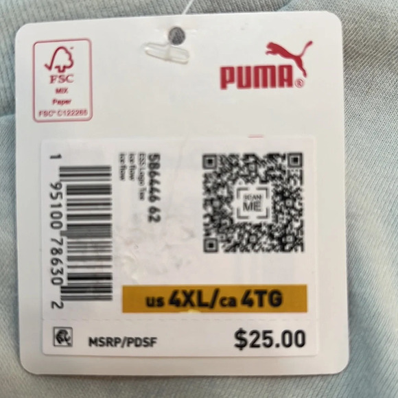 Puma Ice Flow Logo Tee Shirt. Sizes 4 XL to 5 XL. NWT. - Picture 9 of 15